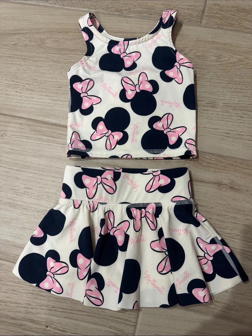 Minnie Mouse Toddler Girls Active Print Tank and Skort Set, 2-Piece